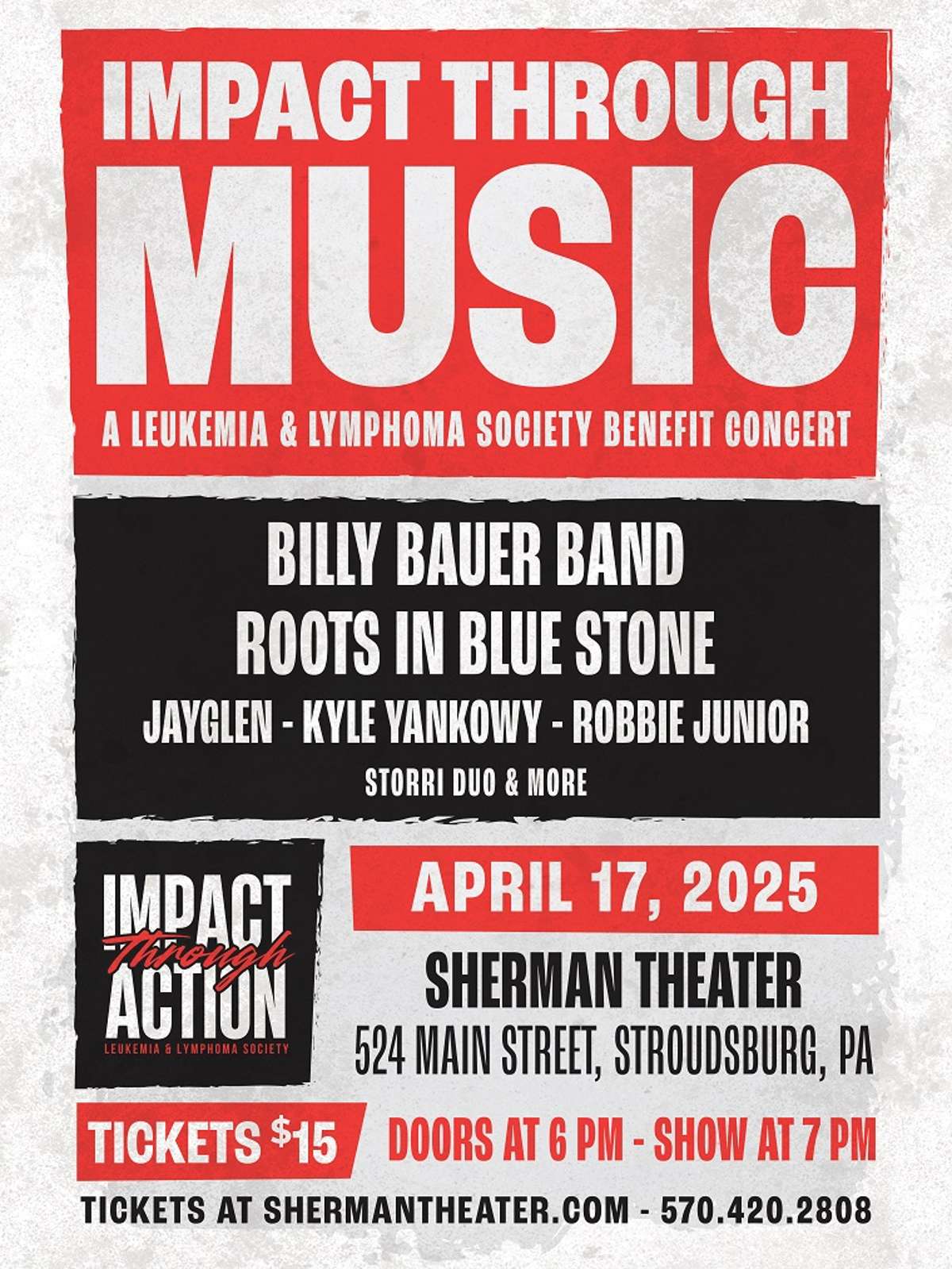 Billy Bauer Band, Roots in Blue Stone, Copper Fields, Kyle Yankowy, Robbie Junior & Storri Duo