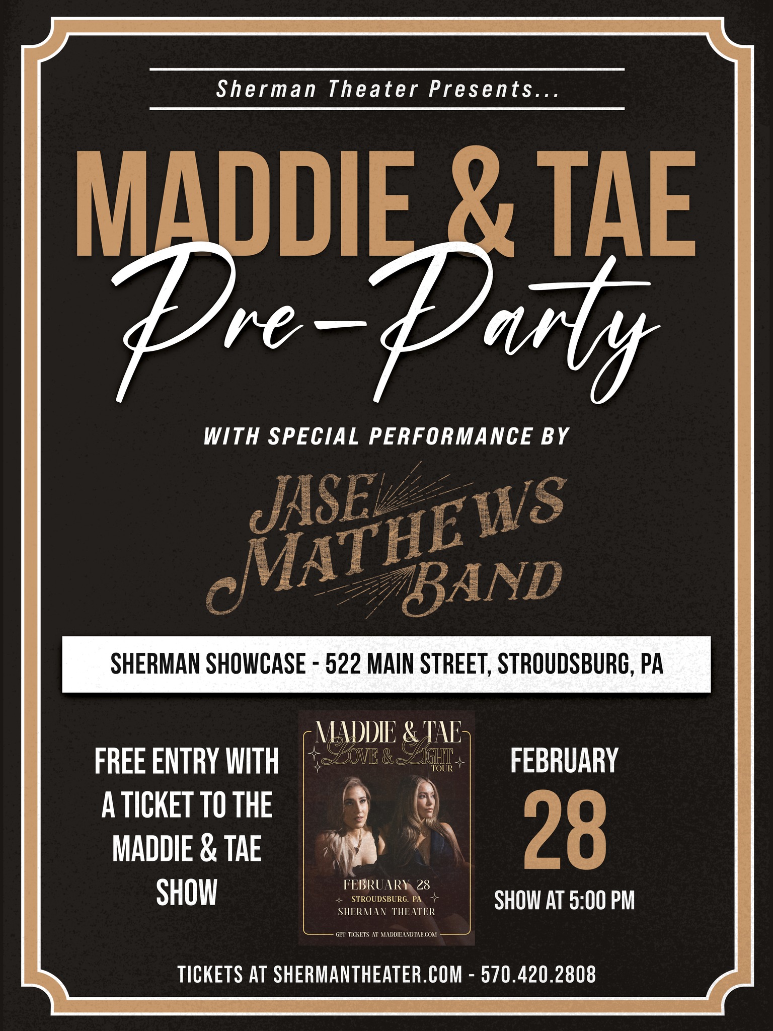 Maddie & Tae Pre-Party with Jase Matthews Band