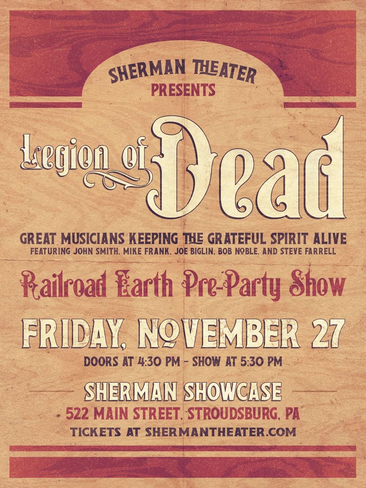 Railroad Earth Pre-Show: Legion of Dead